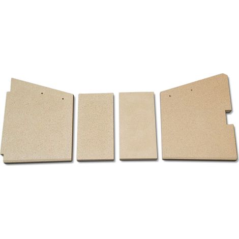 Habillage de foyer A pour poêles à cheminée Prestige 1.0 de Caminos - vermiculite - 4 pièces