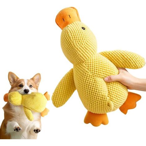 Jouet pour chien - KZQ - Canard anti-stress - Indestructible - Tissu doux - Taille moyenne (1/5)