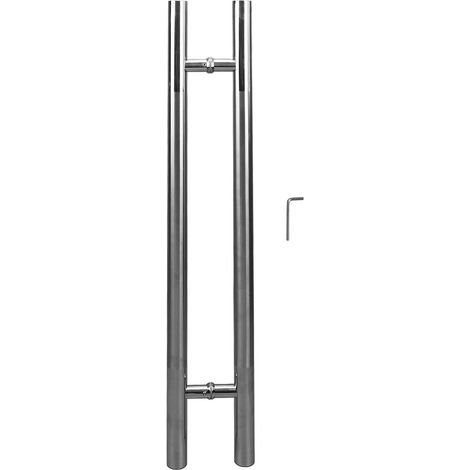 Türgriff aus Edelstahl, moderner und minimalistischer Profi-Stil, mittlere Stärke, sandgestrahlte Oberfläche, für Glas und Holz. (1/5)
