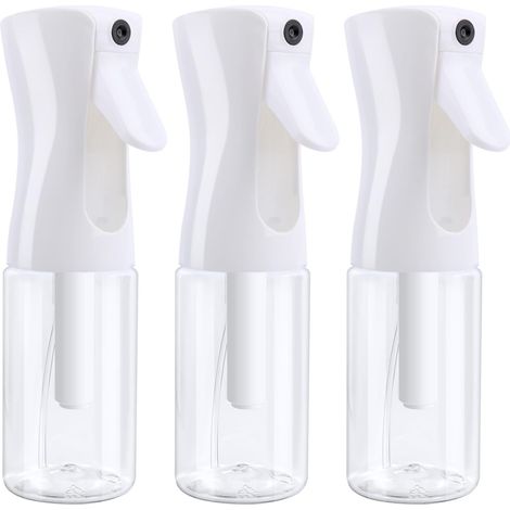 3 PCS (White) Spray Bottle Vide, 200ml Spray Cheveux, Brumisateur eau Rechargeable, Bouteille Spray Vide, Flacon Spray Vide pour Nettoyage, Plantes, Jardinage, Coiffeur (1/5)