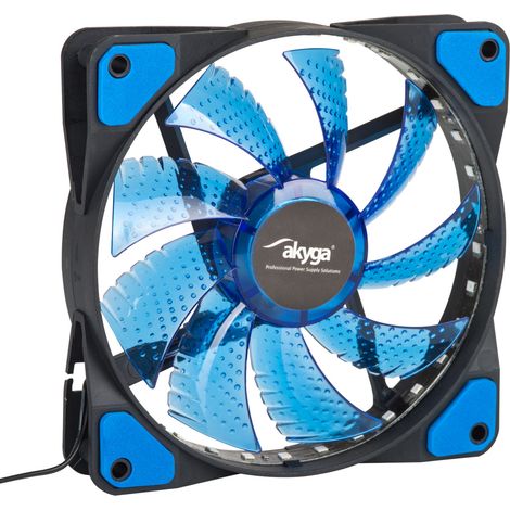 Ventola silenziosa per computer Akyga AW-12E-BL da 120 mm con connettore Molex, 12 V, 33 LED blu. (1/5)