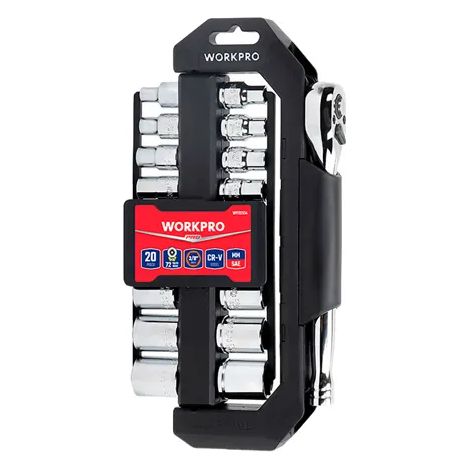 Chiave a cricchetto Workpro 3 8 pollici 20 pezzi sgancio rapido snodabile