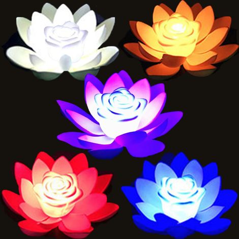 5 nénuphars artificiels flottants Ø18 cm - Étanches, déco réaliste pour bassin, piscine, fontaine, étang