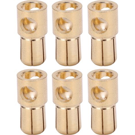 Lot de 10 connecteurs mâles plaqués or de 6 mm (fiches bananes) pour batterie, variateur et moteur RC (1/5)