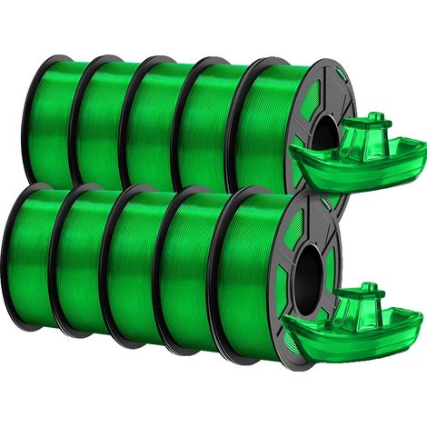 Filamento per stampante 3D ecologico e ad alta resistenza, PETG 10TP Verde (1/2)