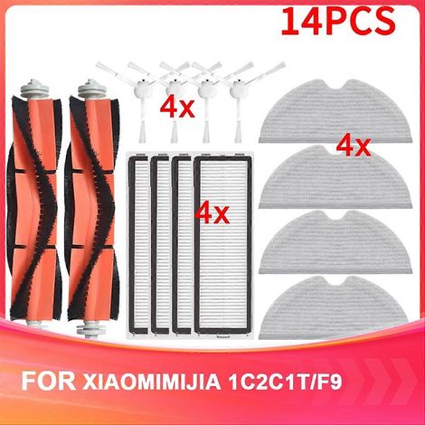 kit pour 1C, 1T, Mi aspirateur robot laveur, Includes filtre HEPA, Main & brosses latérales, serpillière (1/5)