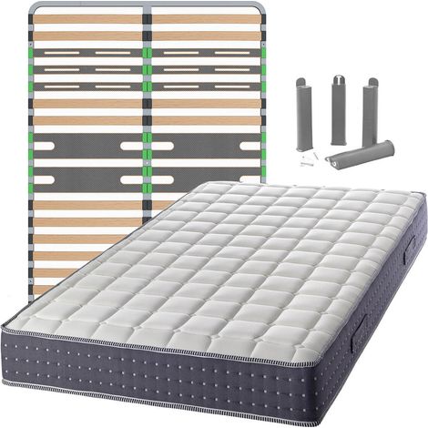 SILHOUETTE - Pack Matelas + AltoZone 140x190 + Pieds (1/5)