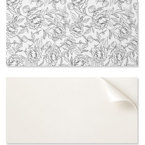 Baldosas de vinilo autoadhesivas con estampado decorativo floral con hojas, 10x40x20 cm.