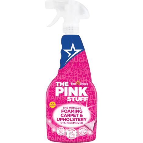 Mousse nettoyante rose en spray pour tapis et tissus d'ameublement 500 ml (1/5)