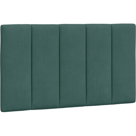 vidaXL Coussin de tête de lit Hanko vert foncé 90 cm velours