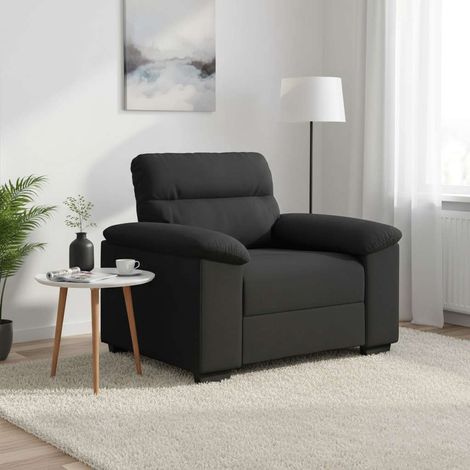 vidaXL Fauteuil noir 100x81x84 cm tissu (1/5)