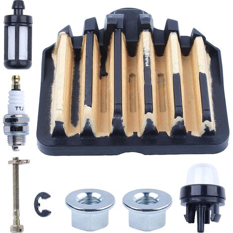 Réglage du filtre à air pour PP5020AV 4818AV pour tronçonneuse Poulan, ajusteur, ampoule d'amorçage, filtre à air, bougie, filtre à carburant, tendeur de chaîne, ampoule d'amorçage, écrou de barre (1/5)