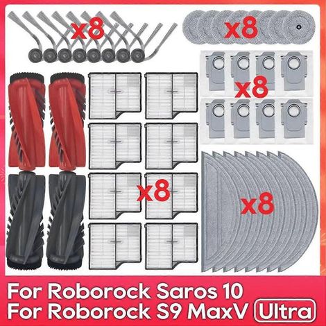Pour Roborock Saros 10 / S9 MaxV Ultra / S90ver / G30 / A1460RR, accessoires, filtre de brosse latérale principale