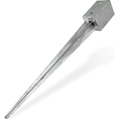 Pfostenträger Einschlagbodenhülse Pfostenanker eckig 81x81x750mm feuerverzinkt (1/5)