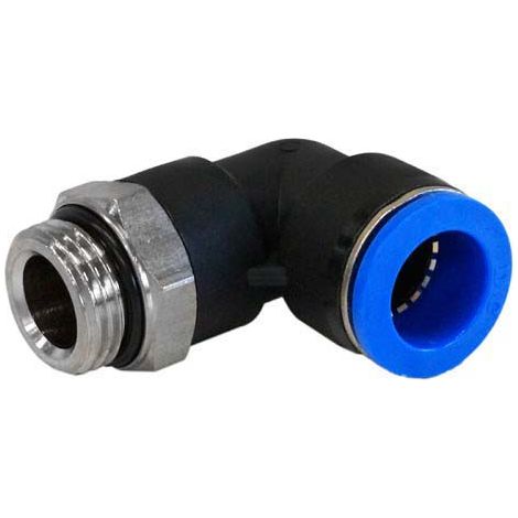 Adaptateur fileté coudé RS PRO vers Enfichable 10 mm R 1/4 Mâle ( Prix pour Sachet de 10 )