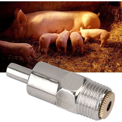 Lot de 5 abreuvoirs à tétine en acier inoxydable pour vaches, bovins, chevaux et porcs (1/5)