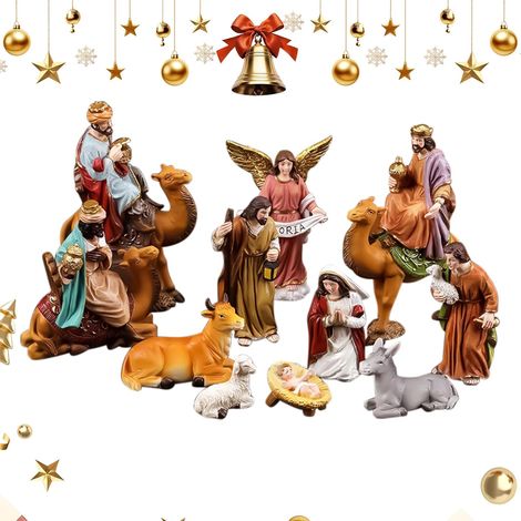 Statuettes De Crèche De Noël Statue De Crèche pour Bureau Et (1/5)