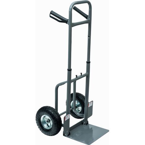 [JAMAIS UTILISÉ] – Diable pliable 200 kg – Bavette rabattable – Roues gonflées 260 mm – Hauteur ajustable 78,5 à 110 cm – Pour chantiers et déménagements