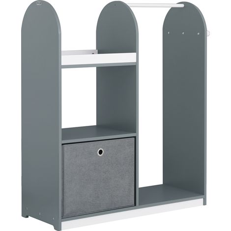 SoBuy Children Wardrobe Closet Dress up Storage with Hanging Rail,KMB40-HG (1/5)