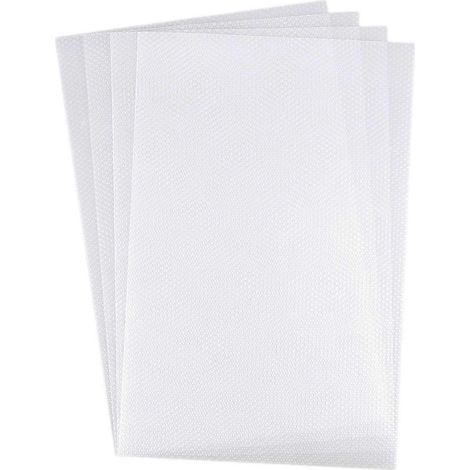 Lot de 8 tapis de protection multifonctions 45x29cm pour réfrigérateur, tiroirs et placards, résistants à la moisissure (blanc transparent)-16 pcs (1/4)