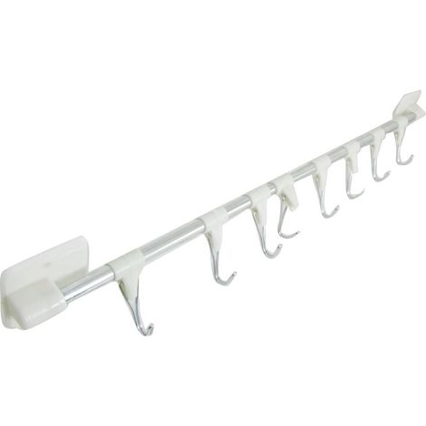 Badezimmer weiß klebende Wand 8 Haken Rack Kleiderbügel (3608fbb2c1e4d3dc090bdb6dad1f899e)