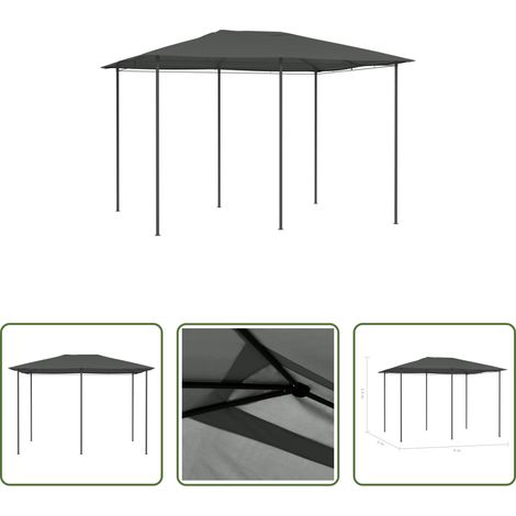 Außenbereich - Pavillon 3x4x2,6 m Anthrazit 160 g/m² (1/5)