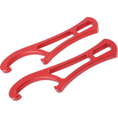 Lot de 2 mini-clés de pompier légères et portables en alliage d'aluminium rouge (1/5)