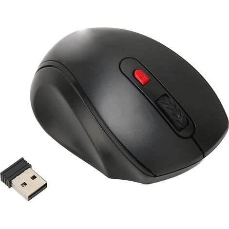Souris sans fil 2,4 GHz, 3 niveaux de DPI réglables, haute précision, design ergonomique, hypoallergénique, compatible avec de nombreux appareils, idéale pour le jeu.