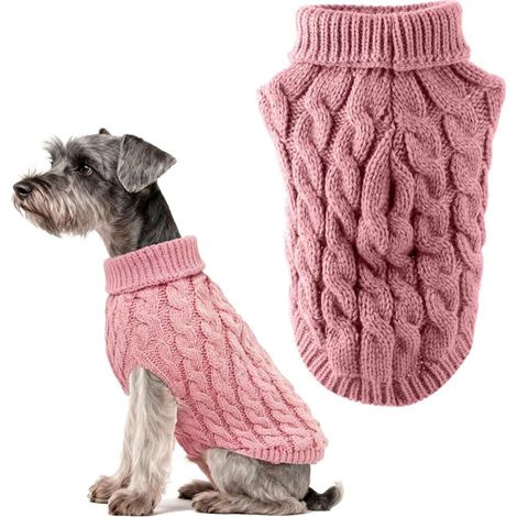 1 Pull Chien, Col Roulé, Tricot Acrylique, Petit Chien, Chat Hiver (1/5)