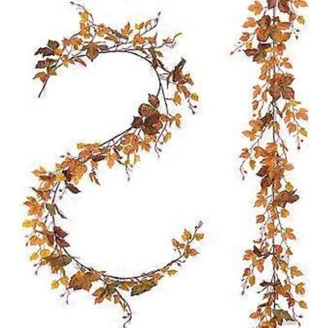 Décoration de feuilles d'érable en 2 pièces, guirlande de feuilles d'automne réalistes, feuillage artificiel de feuilles d'érable plus vrai que nature pour la maison, les mariages et les fêtes.