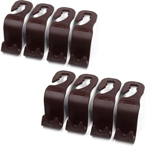 Auto-Aufbewahrungshaken, Handtaschenhalter für die Rückbank (8er-Set, Braun) (1/5)
