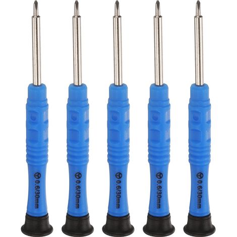 5 pièces Tournevis Mini Y-type 0.6mm Tête Y Style Bleu (1/5)