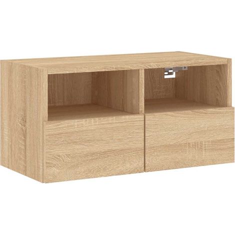 Maison Exclusive - TV-Wandschrank Sonoma-Eiche 60x30x30 cm Holzwe