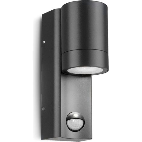 EDEN APPLIQUE 1 X GU10 CYLINDRIQUE IP44 + DETECT IR MIIDEX LIGHTING 100943 (1/2)
