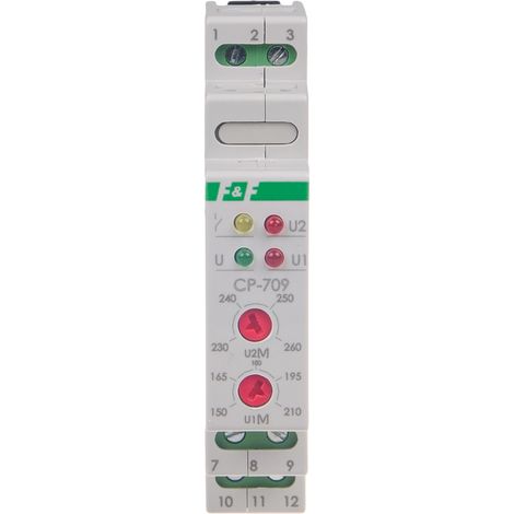Relè di tensione CP-709 monofase, Un=450V+N, I=16A, 1 modulo (1/3)