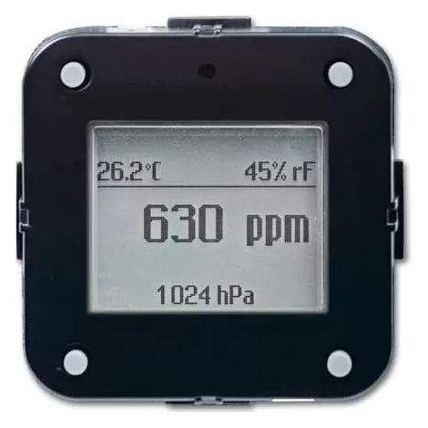 Busch-Jaeger 1091 U Busch Raumluftsensor® CO2 Zur Steuerung der Frischluftzufuhr in Räumen durch Öffnen oder Schalt (1/2)