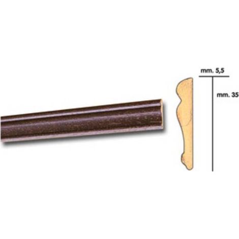 25 x CORNICE P/PARATI 5,5X35 BAROCCO 200 CM NOCE SCURO