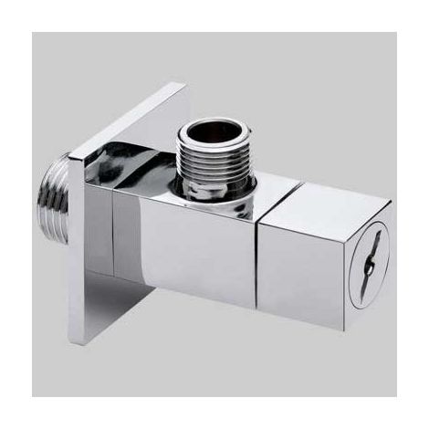 RUBINETTO FILTRO SOTTOLAVABO QUADRO 1/2 x 3/8 - 10 c/rosetta