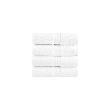 Hochwertige Waschlappen, 4er-Set, weiß, 30 x 30 cm, 600 g/m² - Crezuo