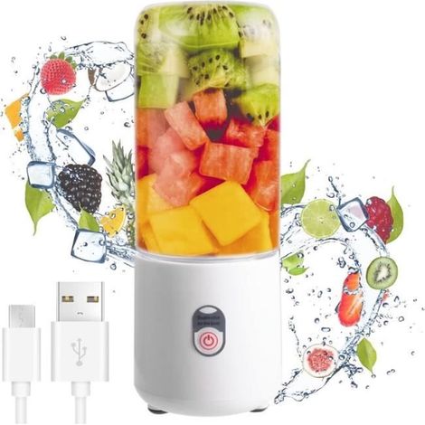 Blender Portable - Non spécifié - 500ML - Acier inoxydable - Facile à nettoyer - 450ml de capacité (1/4)
