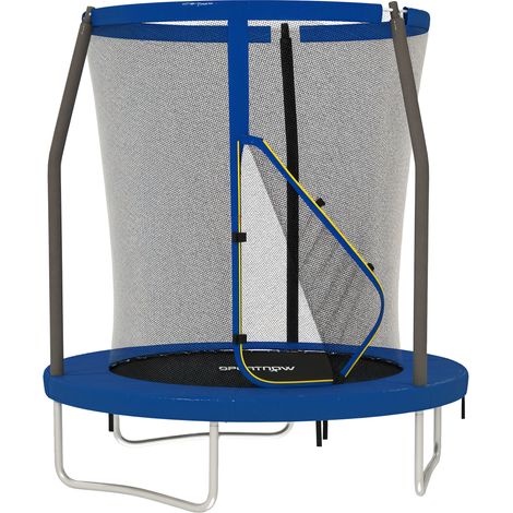 6ft Outdoor Trampoline with Safety Enclosure Net and Steel Frame, Includes Edge Safety Cover for Enhanced Protection