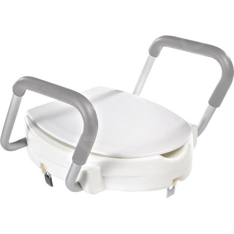 Sapho Abattants WC Ridder - Abattant WC surélevé 100 mm, avec barres d'appui, blanc A0072001 (1/5)