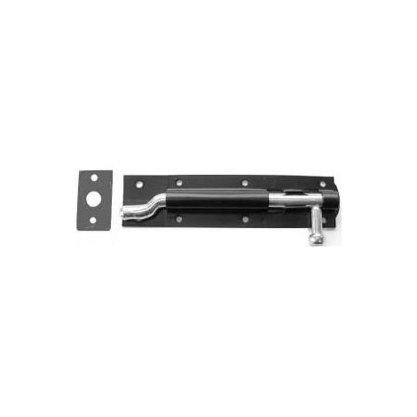 One Stop DIY Lot de 4 boulons coulissants en acier Noir 100 mm