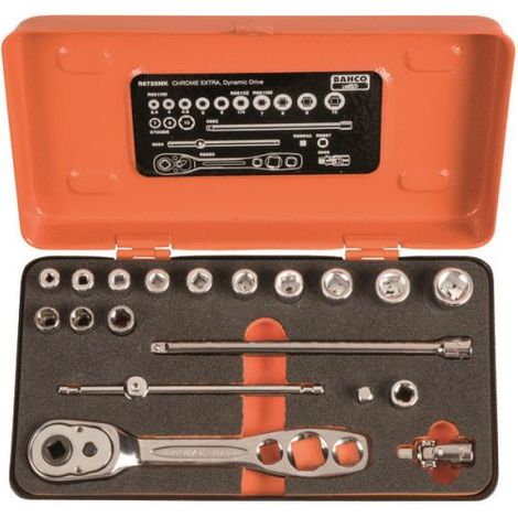 Chiavi e bussole Bahco r6725mk finitura lucida profilo dinamico