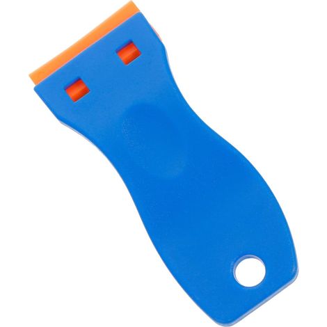 Grattoir à Autocollants Portable en Plastique et Acier Inoxydable Lames en Plastique pour Autocollants, Racloir Vitre, Outils de Nettoyage pour Miroirs et Comptoirs (1/5)