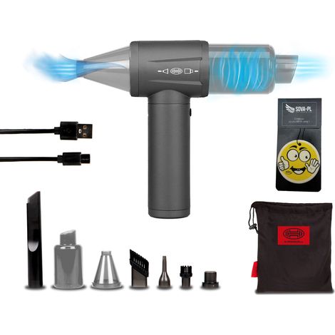 Mini-Akku-Autostaubsauger, leistungsstarke 120 W + Duft (Vanille) (1/5)