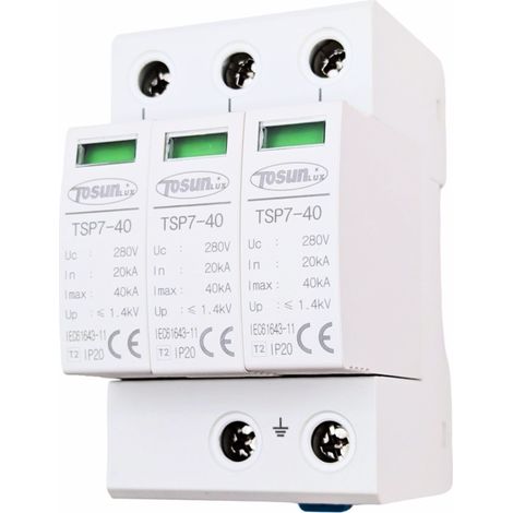 Protector de Sobretensiones Transitorias Gris 3P 280V Modular