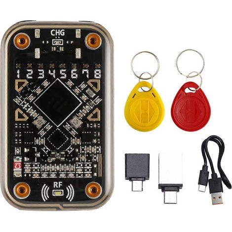 Lecteur de puce RFID + porte-clés Chameleon Ultra sans contact, émulateur de carte à puce 125 kHz/13,56 MHz, décodage de badges (1/5)