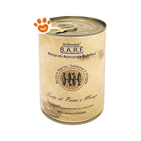 Barf Dog & Cat Trito Pesce e Manzo - Barf Dog & Cat Trito Pesce e Manzo - Lattina Da 400 Gr