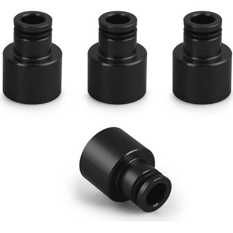fuel injector spacer,Einspritzventiladapter,4-teiliges Einspritzventil Extender Kit Einspritzdüsen Abstandshalter für RDX Einspritzdüsen für B16 B18 D16Z D16Y(Schwarz) (1/5)